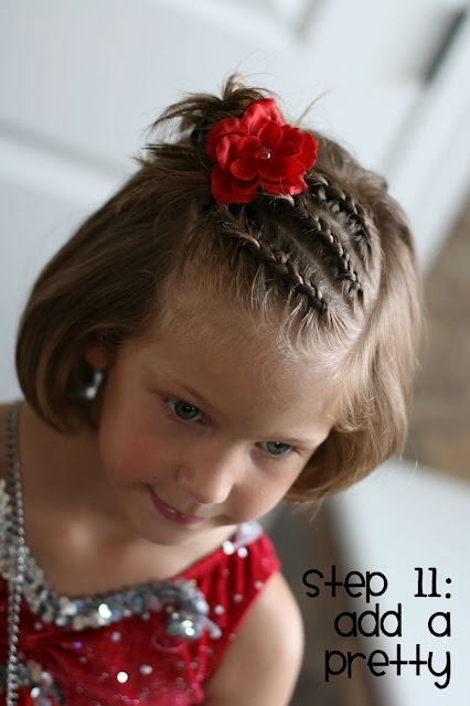 Braided Bangs Hairstyle for Little Girls via