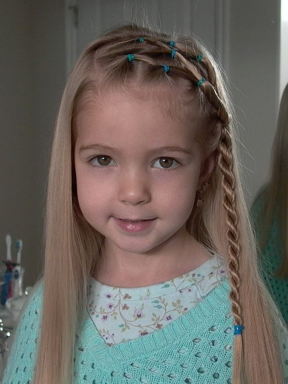 Braided Bangs Hairstyle for Little Girls via