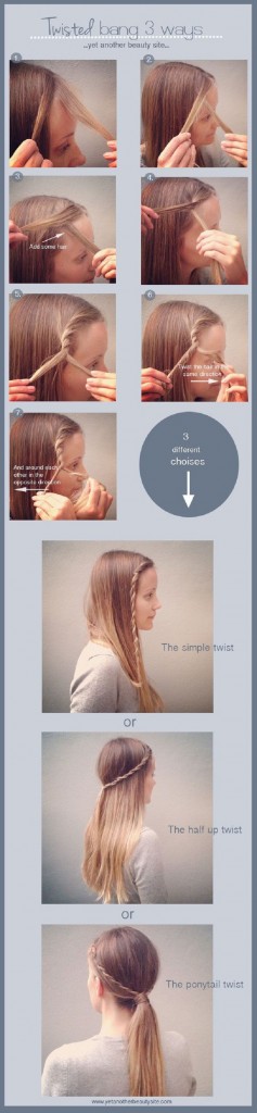 3 different Hair Twist ideas