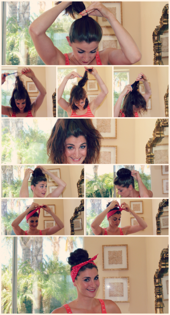 Beehive Top Knot with a Headband