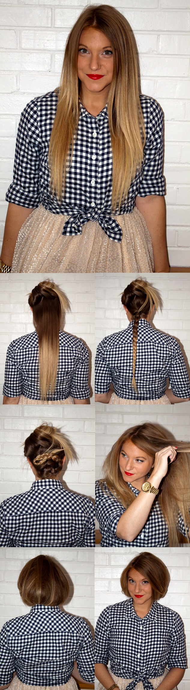 Pelo rubio a Faux Bob