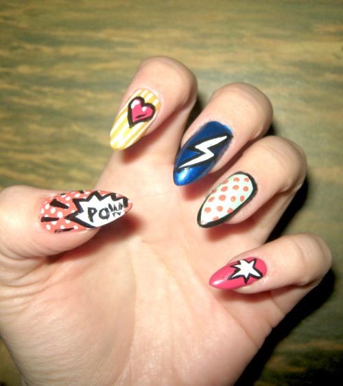 34+ Pointy Nails With Designs - NailsPix