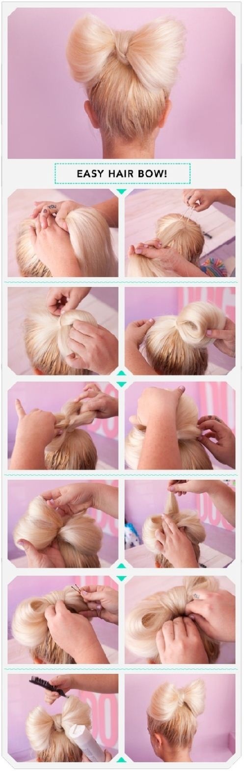 DIY Easy Hair Bow Hairstyle via