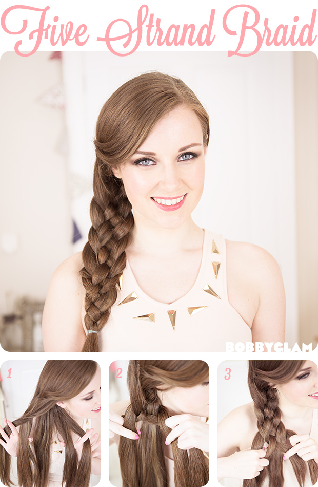 Five Strands Braided Hairstyle Tutorial