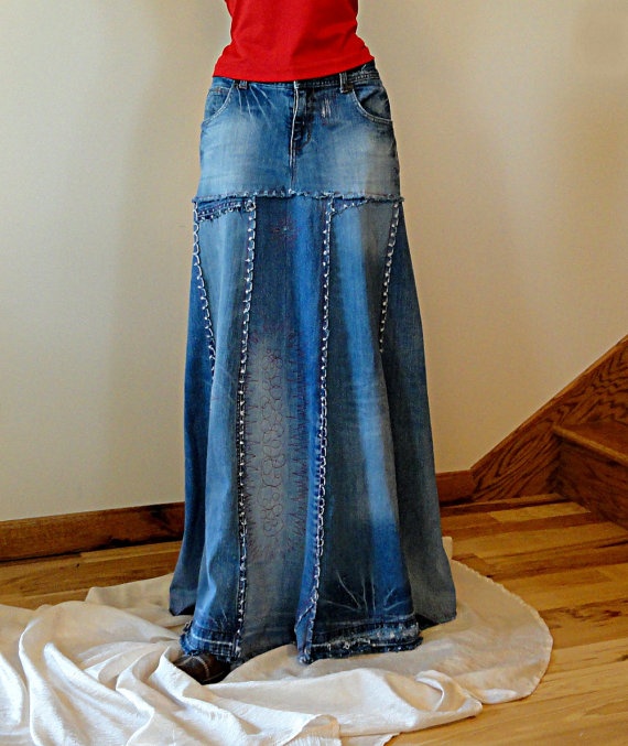 Jeans to Long Dress