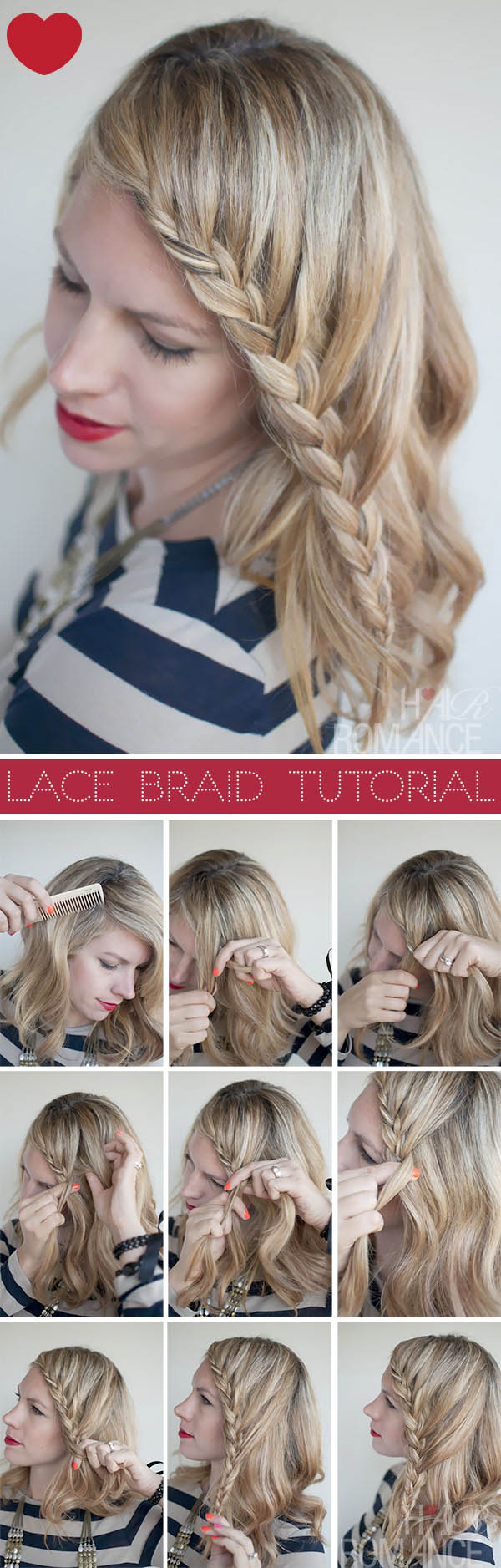 Lace Braid Hairstyle Tutorial