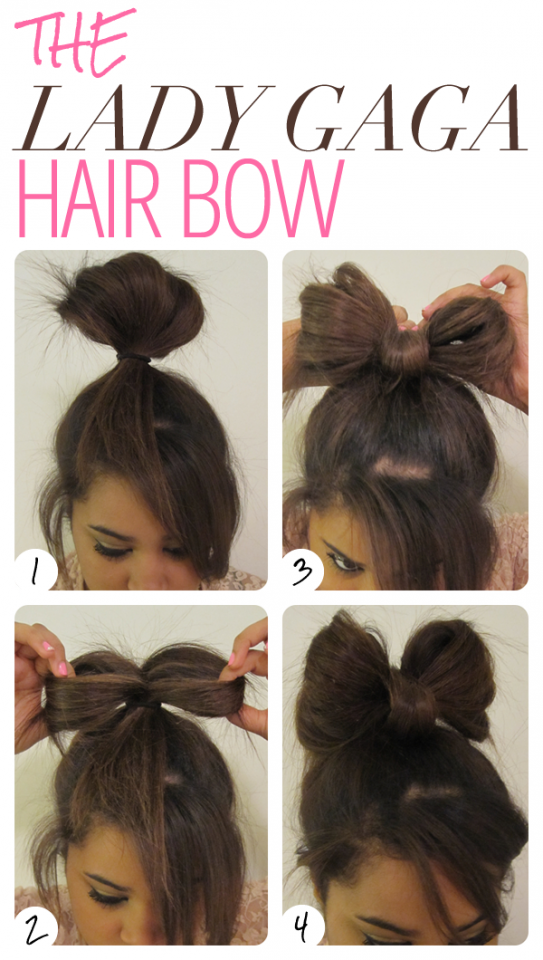 Bun Bow Hairstyle via