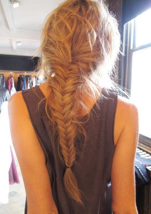 Messy Fishtail Hairstyle