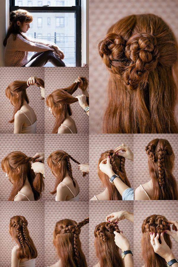 Romantic Heart Braided Updo Hairstyle Tutorial