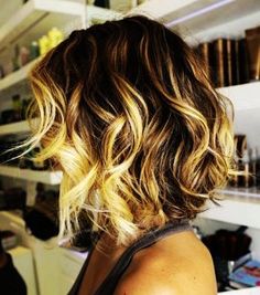 Short Curls with Golden Highlights