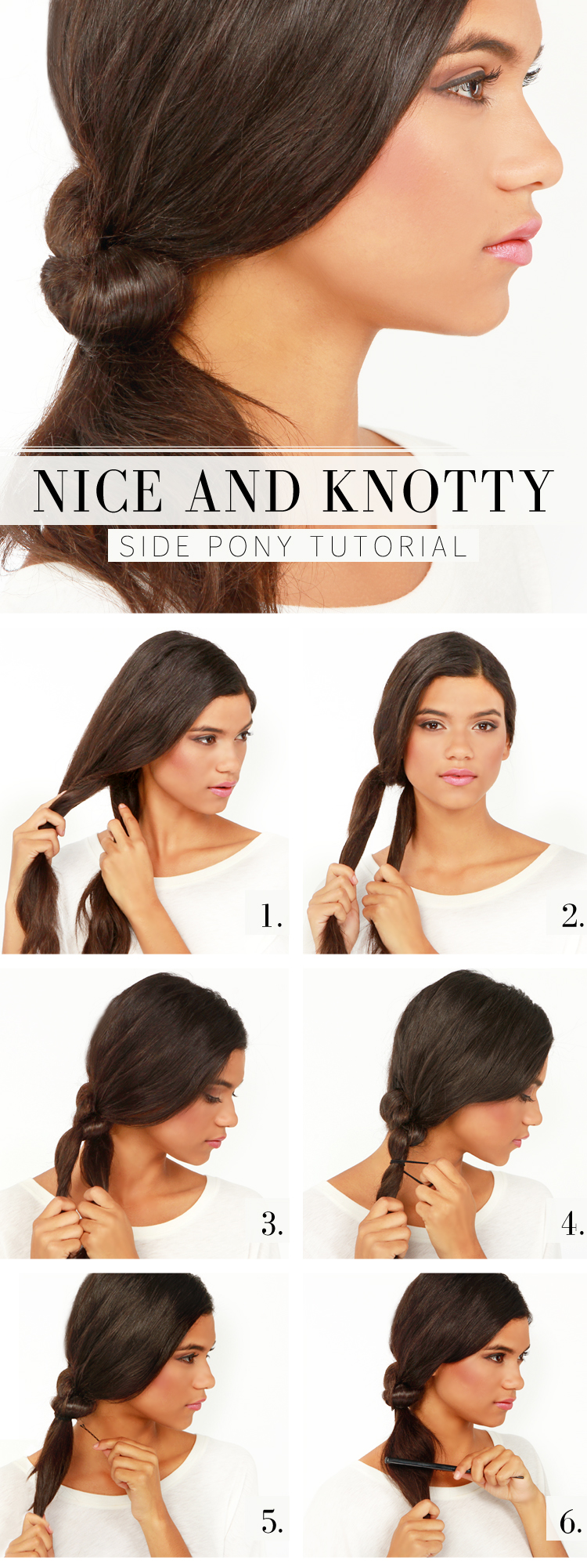 Side-swept Knotty Ponytail Hairstyle Tutorial