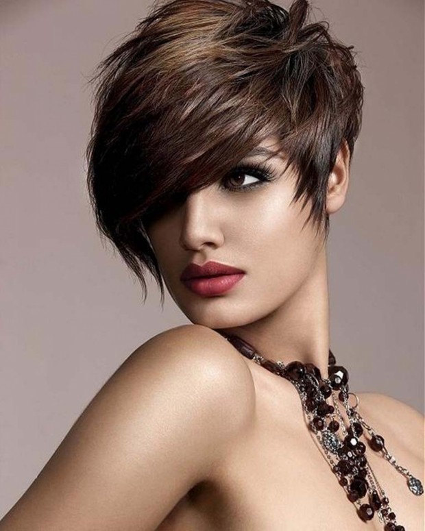 Pixie cut with side bangs â€" Trendy Short Hairstyles for 2014 via
