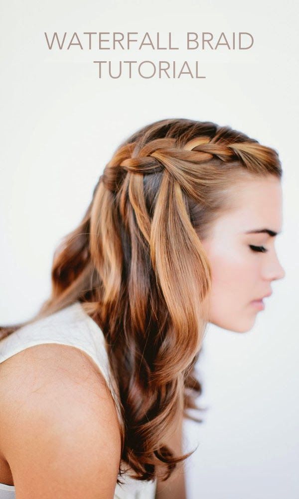 Waterfall Braids with Curls