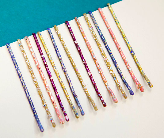 Paint your regular bobby pins a vibrant color