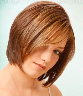 A Line Stacked Bob for Thick Hair