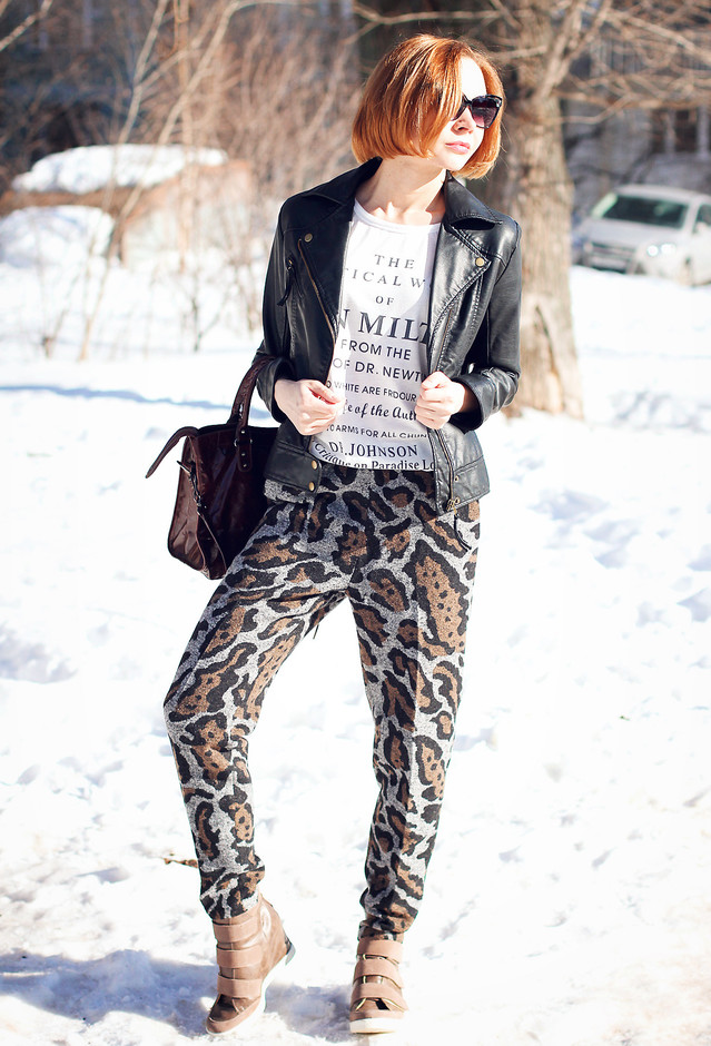 Chic Outfit Idea with Leopard Print