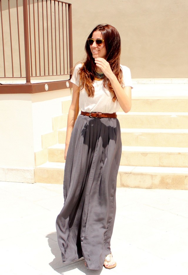 Chiffon Loose Pants Outfit Idea for Summer