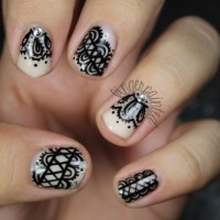 Classic Lace Nail Art Idea
