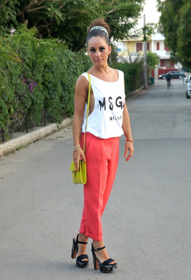 Coral Outfit Ideas - Coral Pants