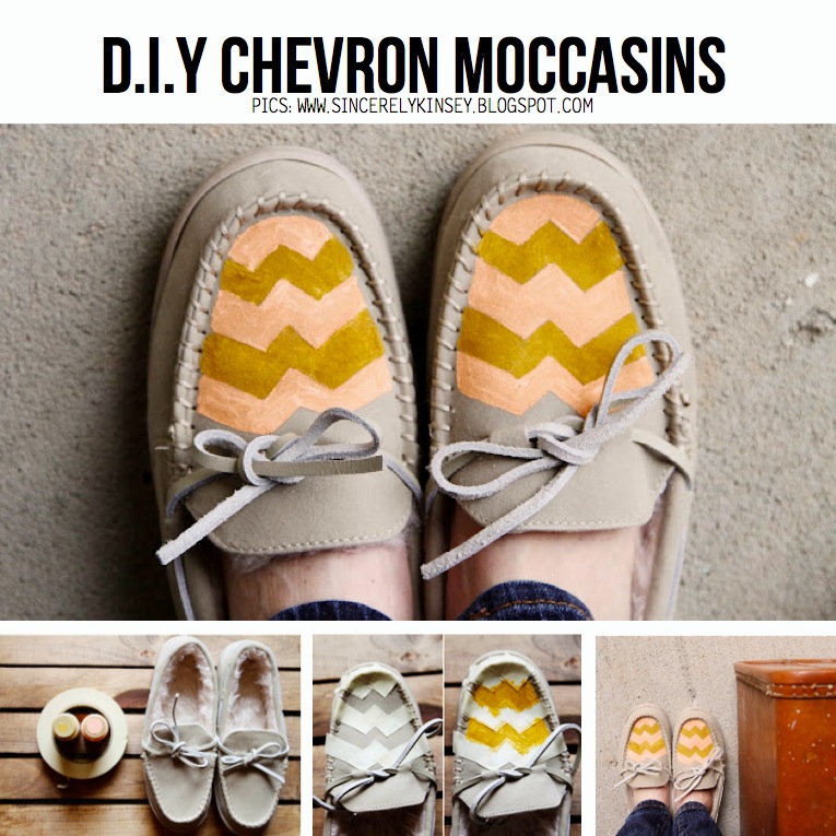 DIY Chevron Moccasins
