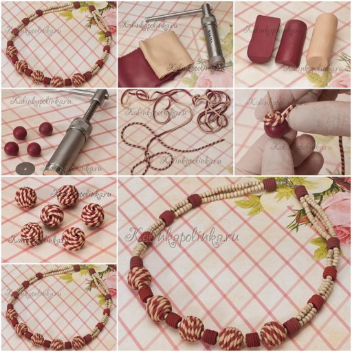 DIY Clay Beads Necklace