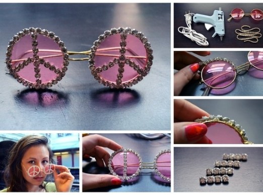 DIY Embellished Sunglasses With Diamonds