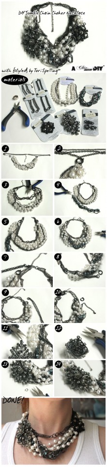 DIY Jumble Chain Choker Necklace