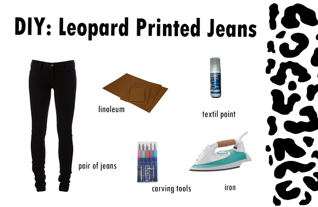 DIY Leopard Printed Jeans