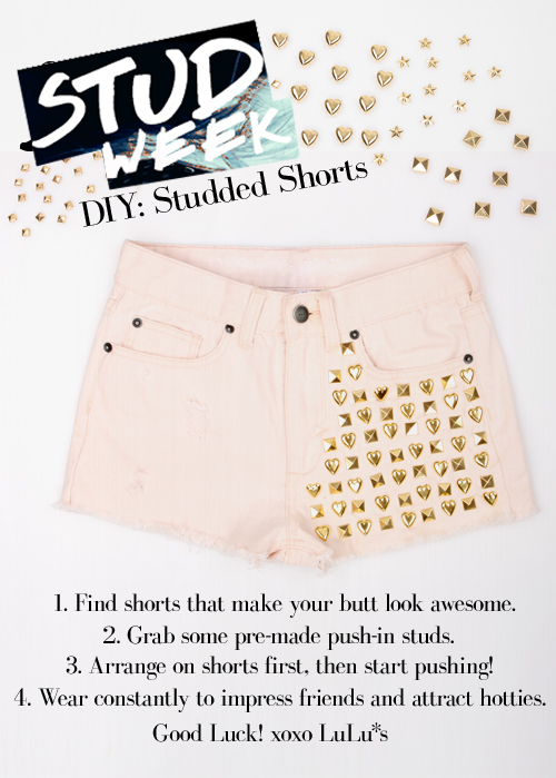 DIY Studded Shorts