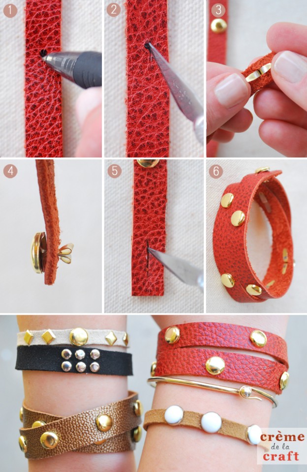 DIY Studded Wrap Bracelet