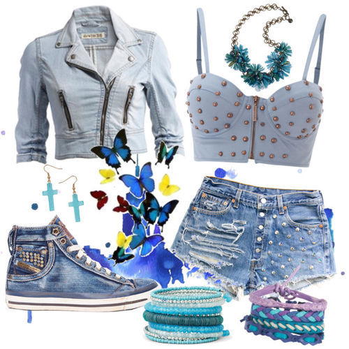 Denim Outfit Idea for Summer
