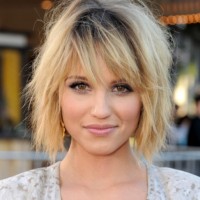 Dianna Agron Messy Bob