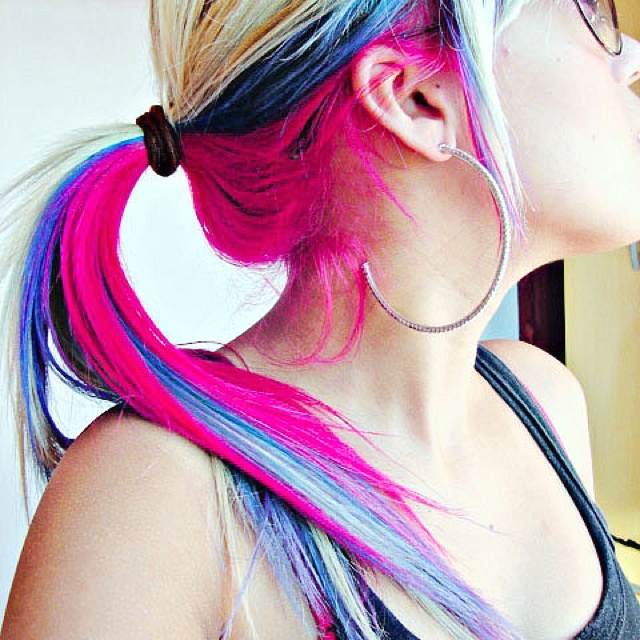 Edgy Rainbow Hair