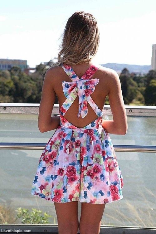 Floral Bow Dress for Summer