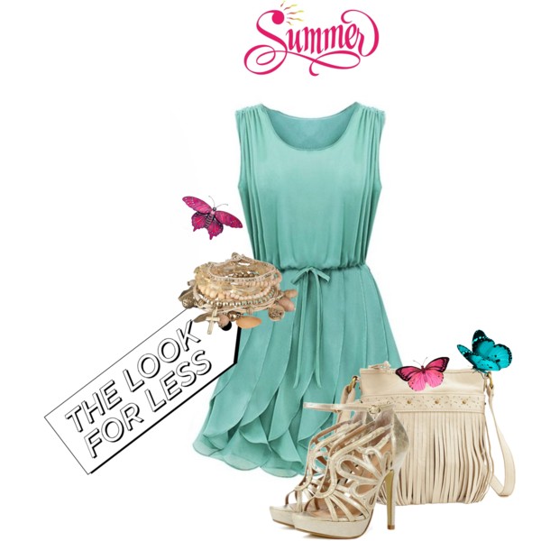 Green Dress Outfit Idea for Summer