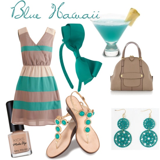 Green and Coffee Dress Outfit Idea for Summer