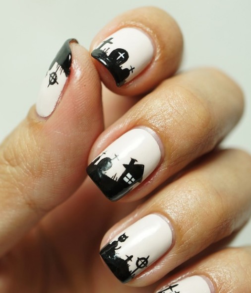 15 Easy Black and White Nail Designs for Beginners ...