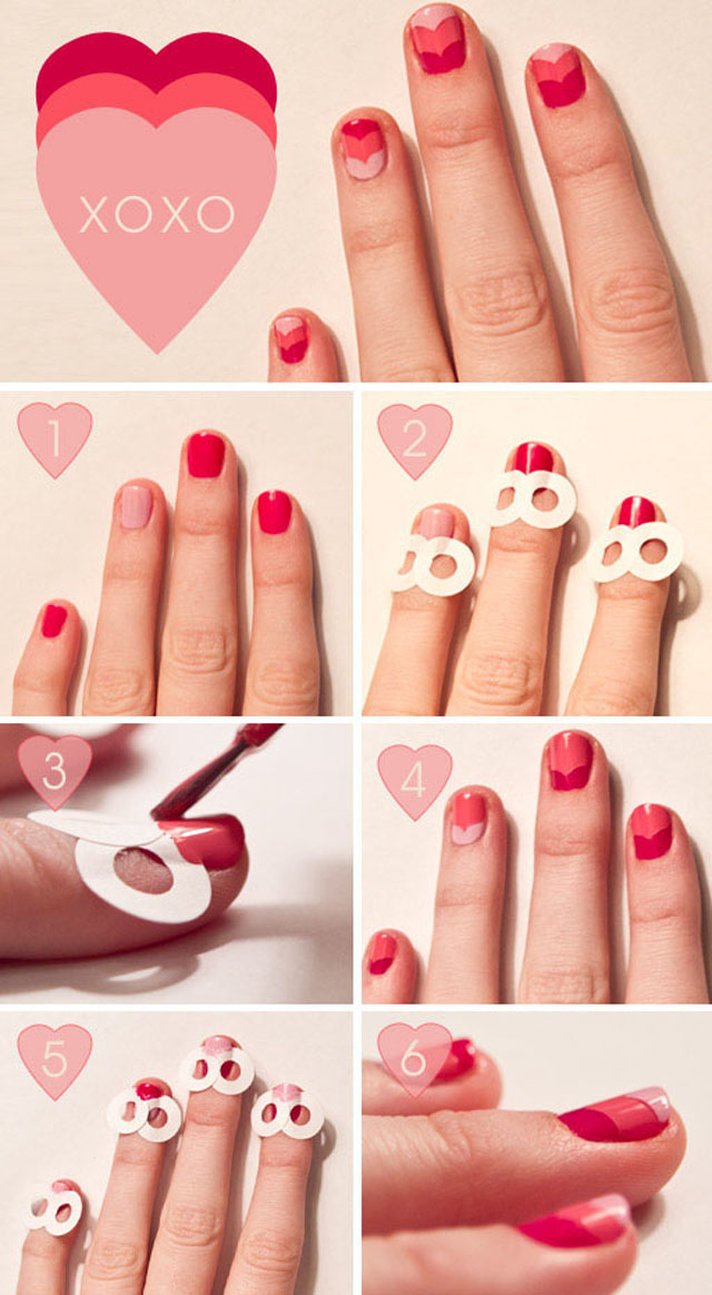 Heart-shaped Nail Art
