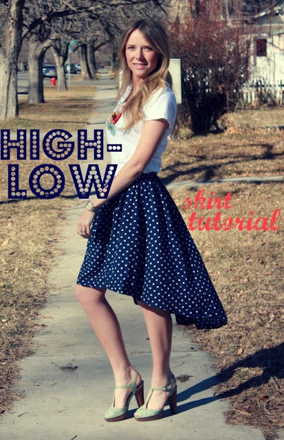 Hi-lo Skirt with Dots