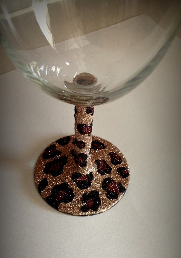Leopard Print Wine Glasses