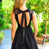 Little Black Dress with Bow Ties