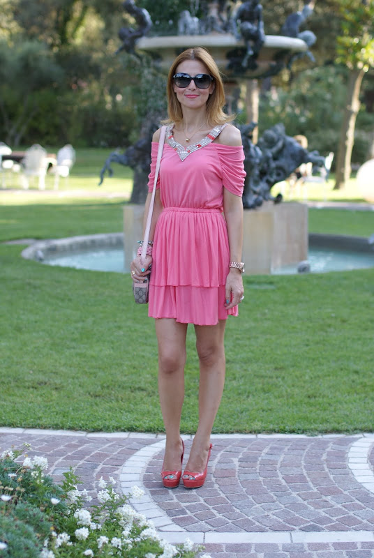 Little Pink Over-the-Shoulder Dress