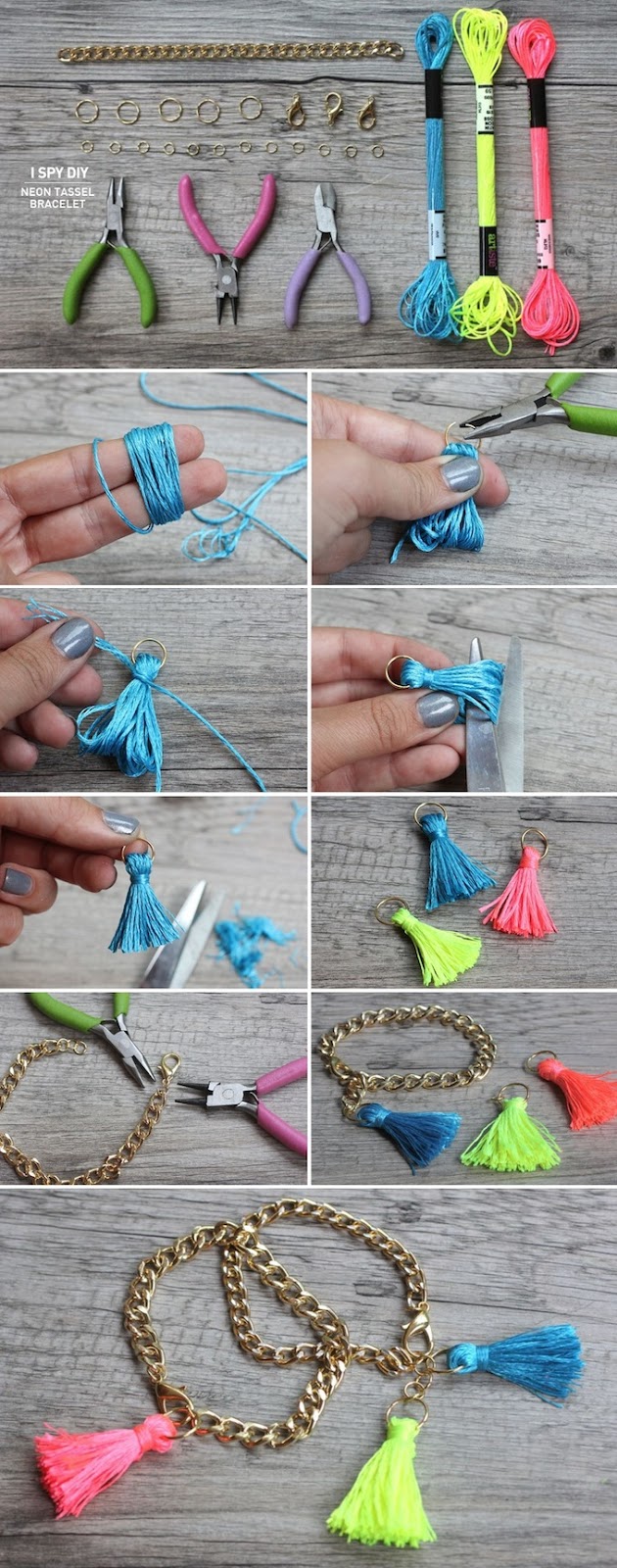 Neon Tassel Bracelets