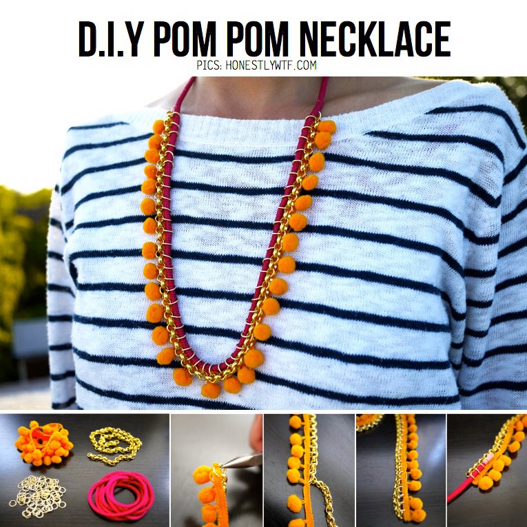 Pom Pom DIY Necklace