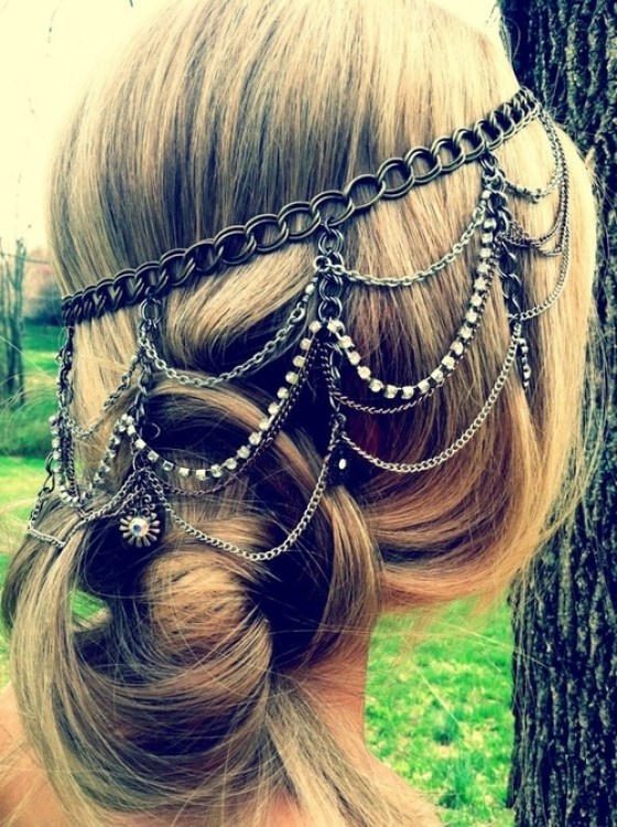 Romantic Hairstyle with Accessories