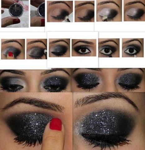 Shimmer Black Eye Makeup Tutorial