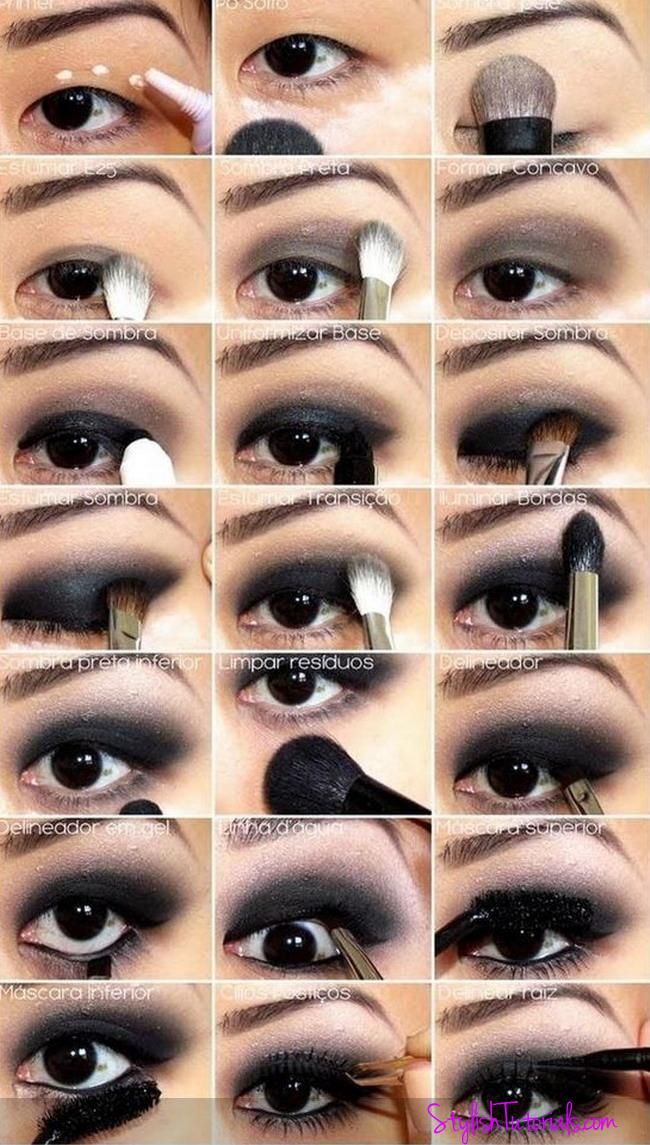 Step by Step Black Eye Makeup Tutorial