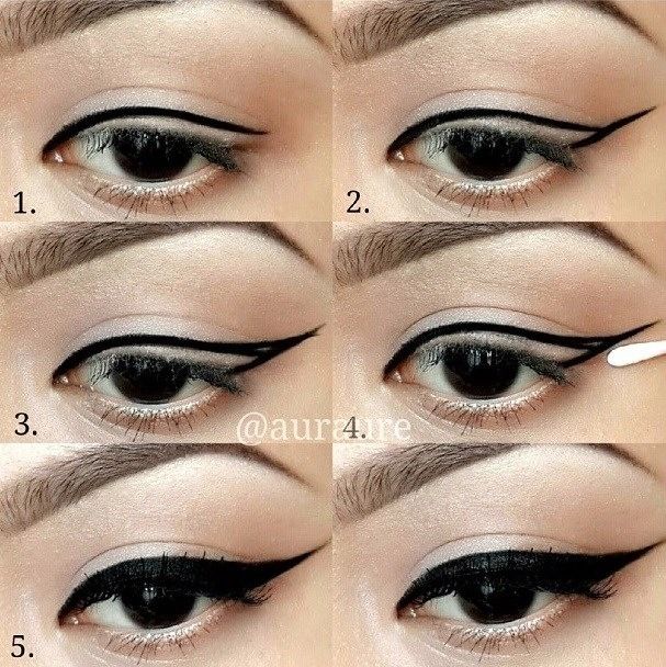 Step by Step Winged Eyeliner Makeup Tutorial