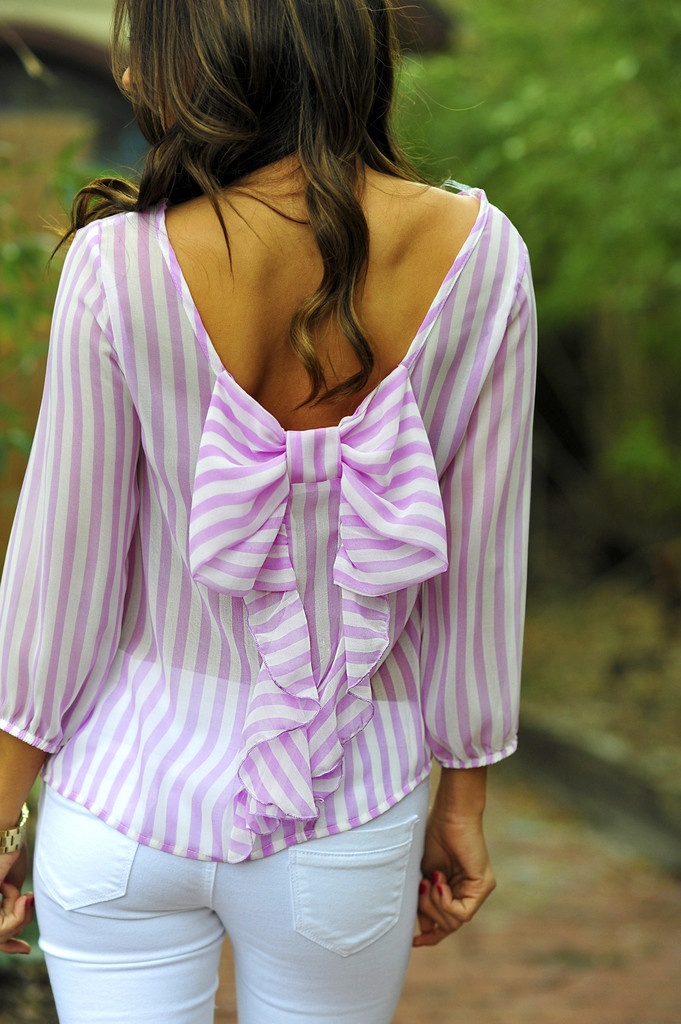Stripe Outfit with a Bow