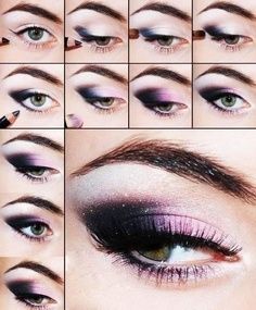 Stylish Black and Purple Eye Makeup Tutorial